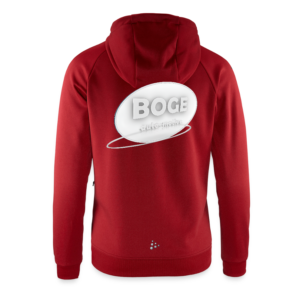 BOGE auto motive wear - CRAFT ADV Unify Women's Hooded Jacket - dark red