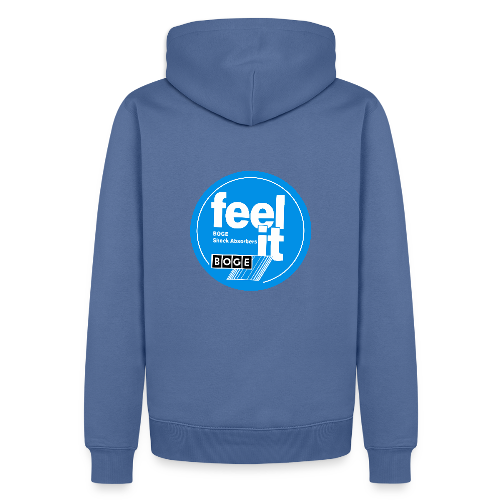 BOGE auto-motive wear  "Aumotisseurs" + "Feel it" RETRO Hoodie - stone blue
