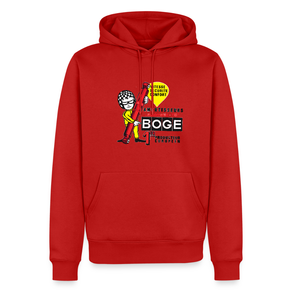 BOGE auto-motive wear  "Aumotisseurs" + "Feel it" RETRO Hoodie - red