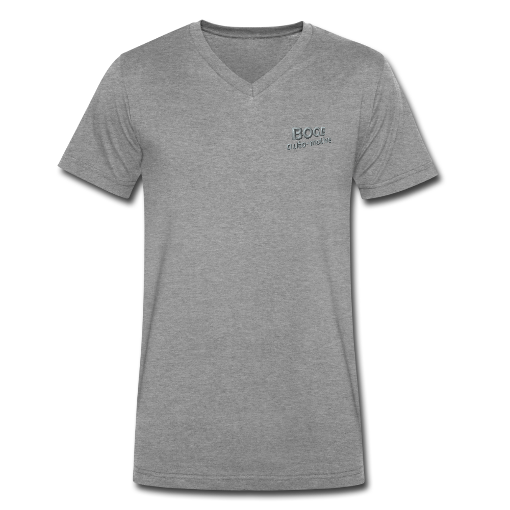 BOGE Auto-Motive – RETRO Powered by BOGE - Men's Organic V-Neck T-Shirt - dark heather grey