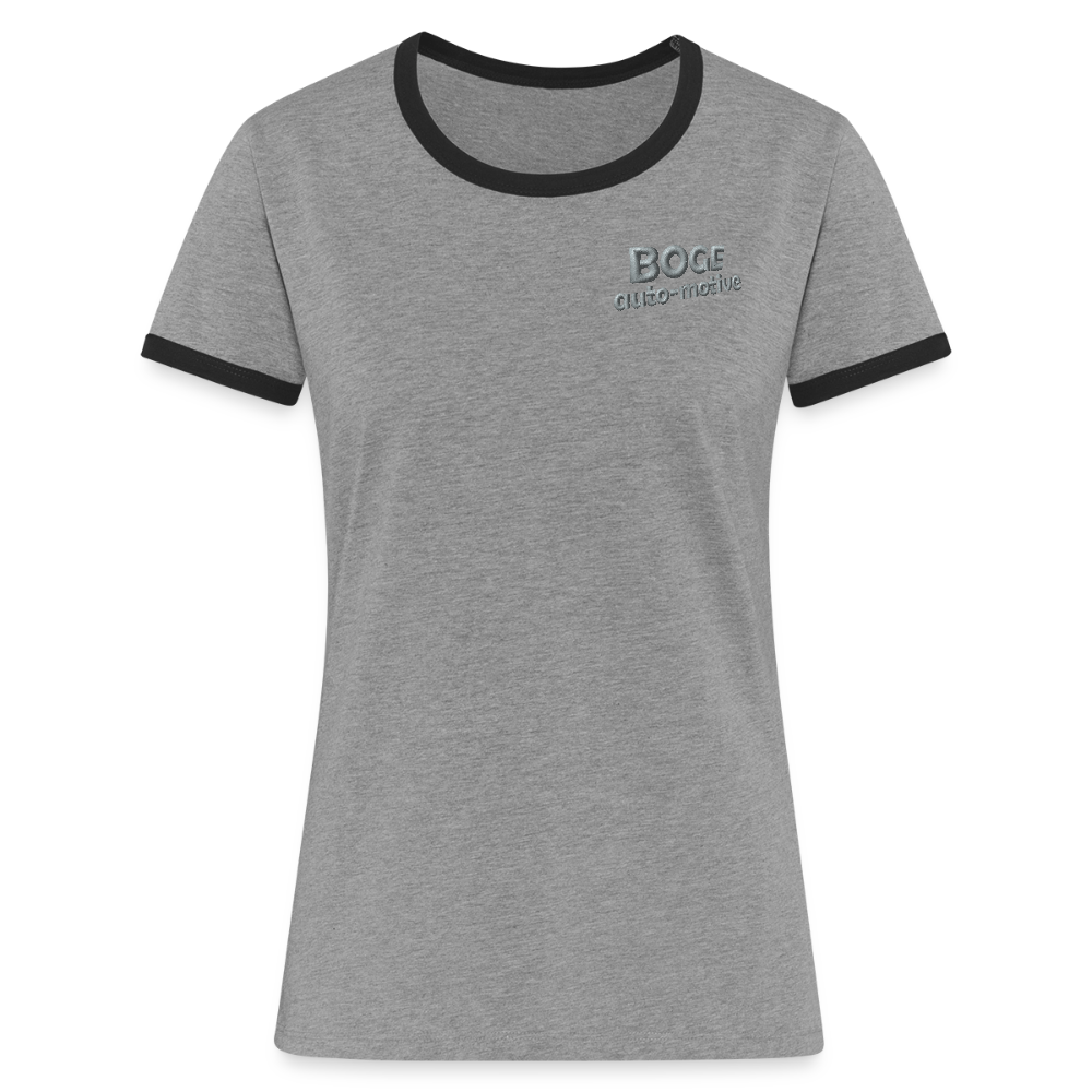 BOGE auto-motive wear – Woman Contrast T-Shirt - heather grey/black