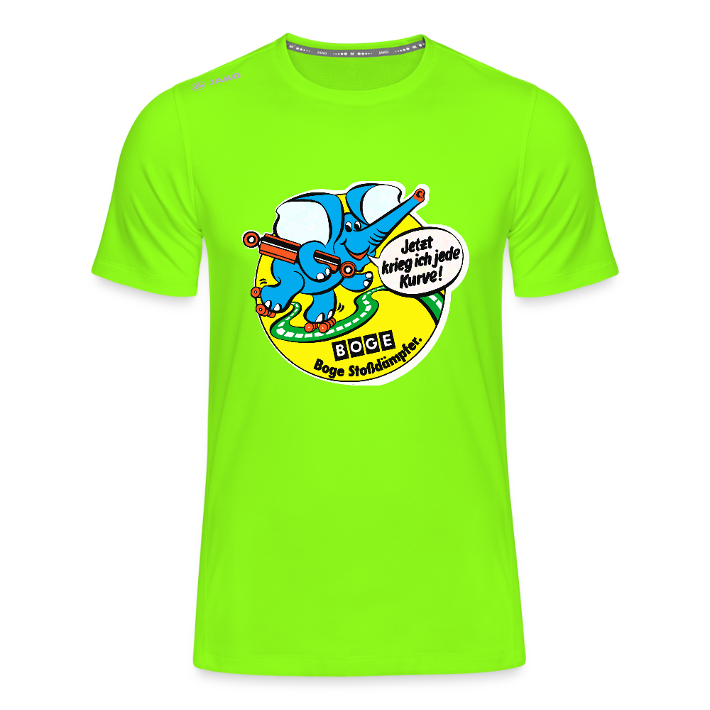 BOGE auto-motive – RETRO Jede Kurve - JAKO Teenager's T-Shirt Run 2.0 - neon green