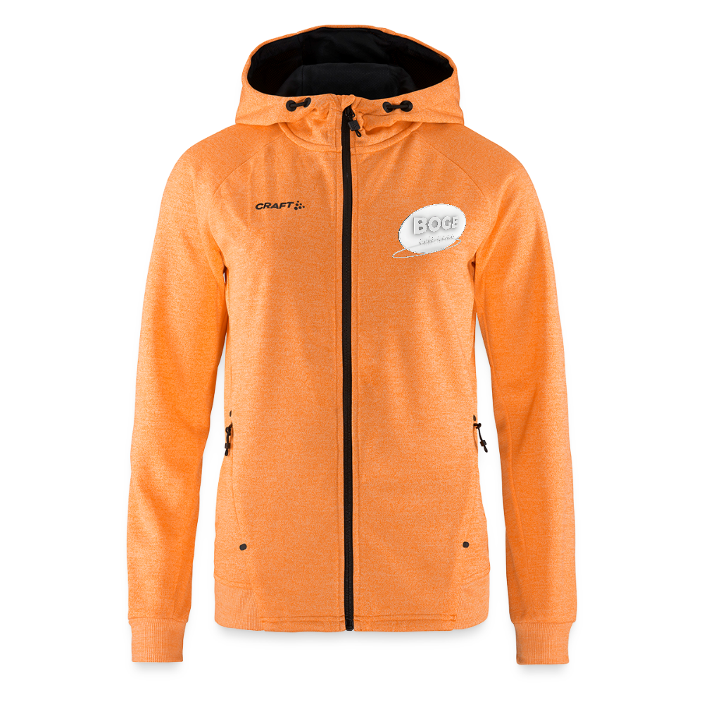 BOGE auto motive wear - CRAFT ADV Unify Women's Hooded Jacket - heather bright orange
