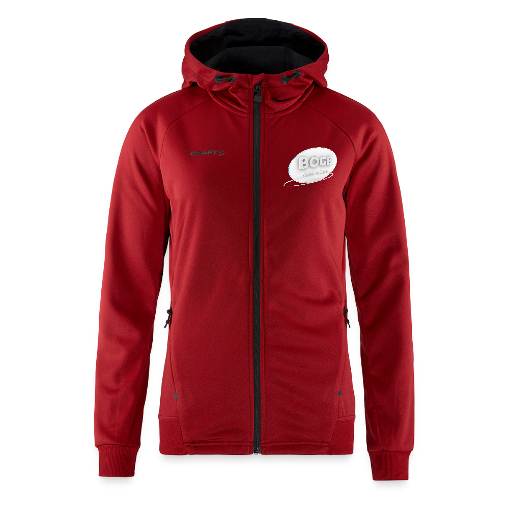 BOGE auto motive wear - CRAFT ADV Unify Women's Hooded Jacket - dark red