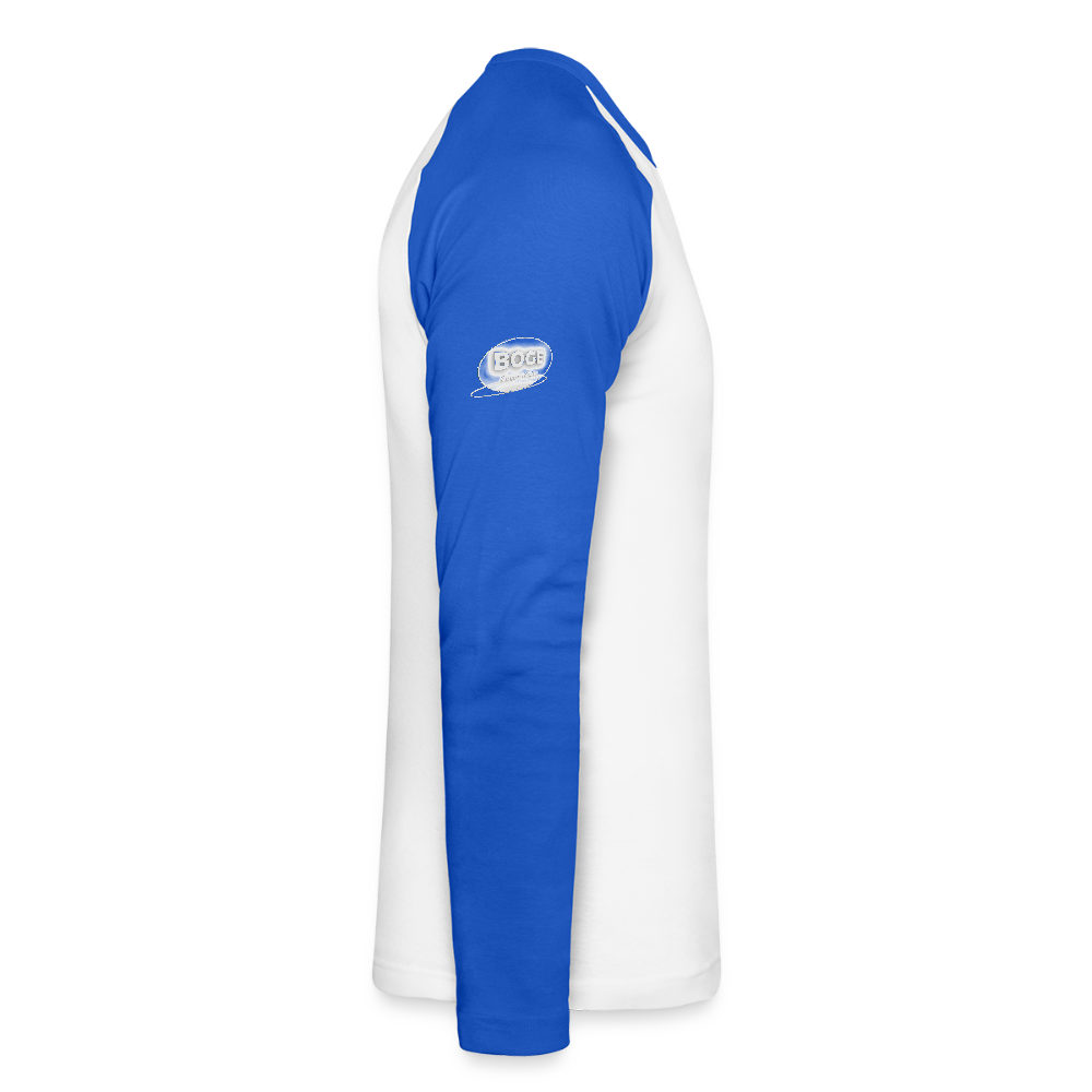BOGE auto-motive wear - Man Baseballshirt longsleeve - white/royal blue