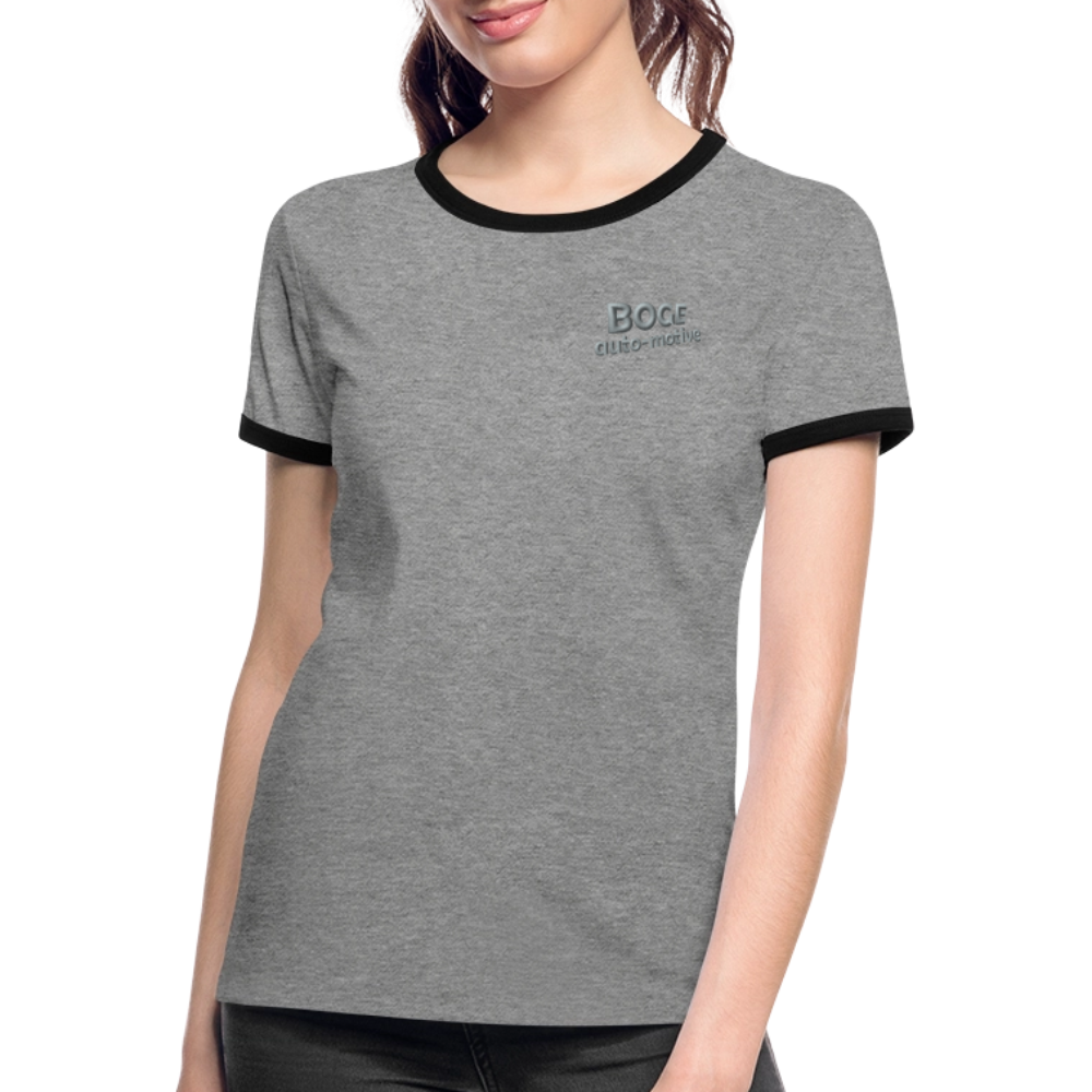 BOGE auto-motive wear – Woman Contrast T-Shirt - heather grey/black