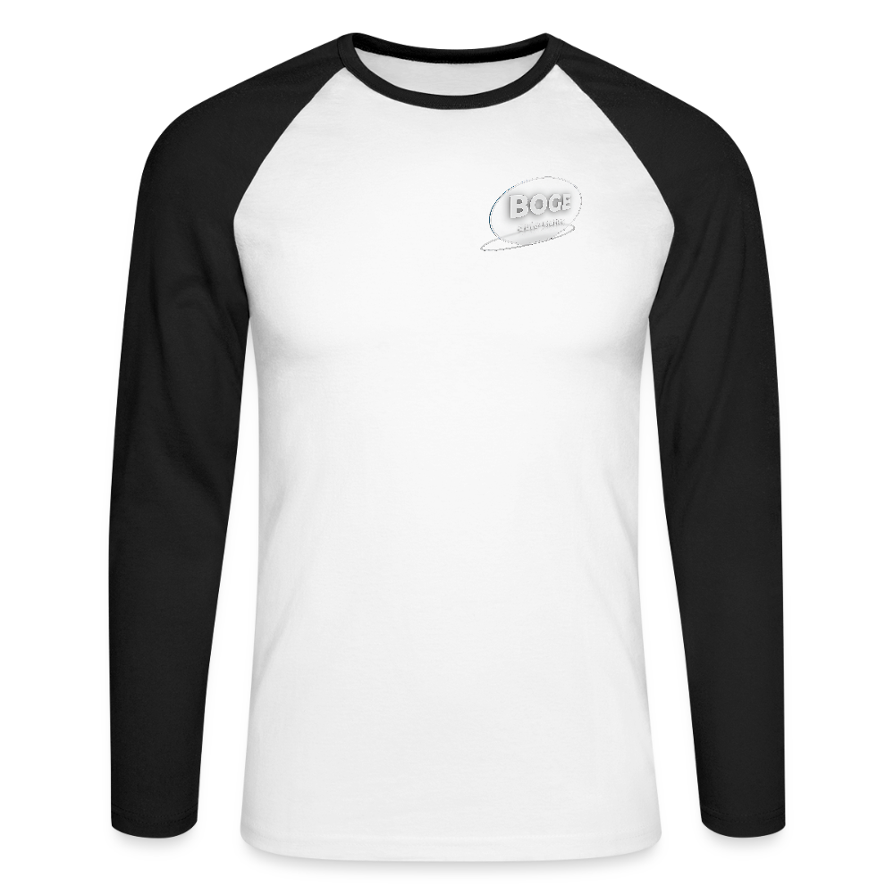BOGE auto-motive wear - Man Baseballshirt longsleeve - white/black