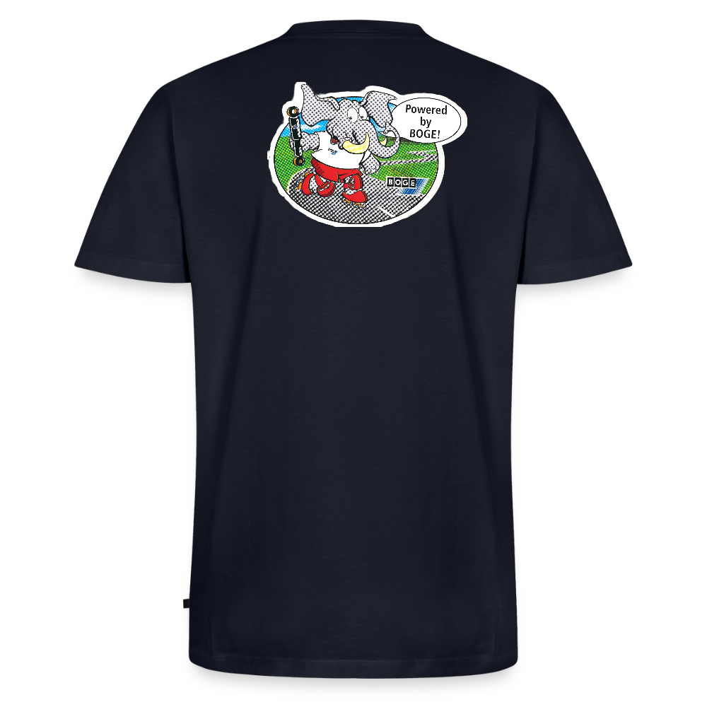 BOGE Auto-Motive – RETRO Powered by BOGE - Men's Organic V-Neck T-Shirt - navy