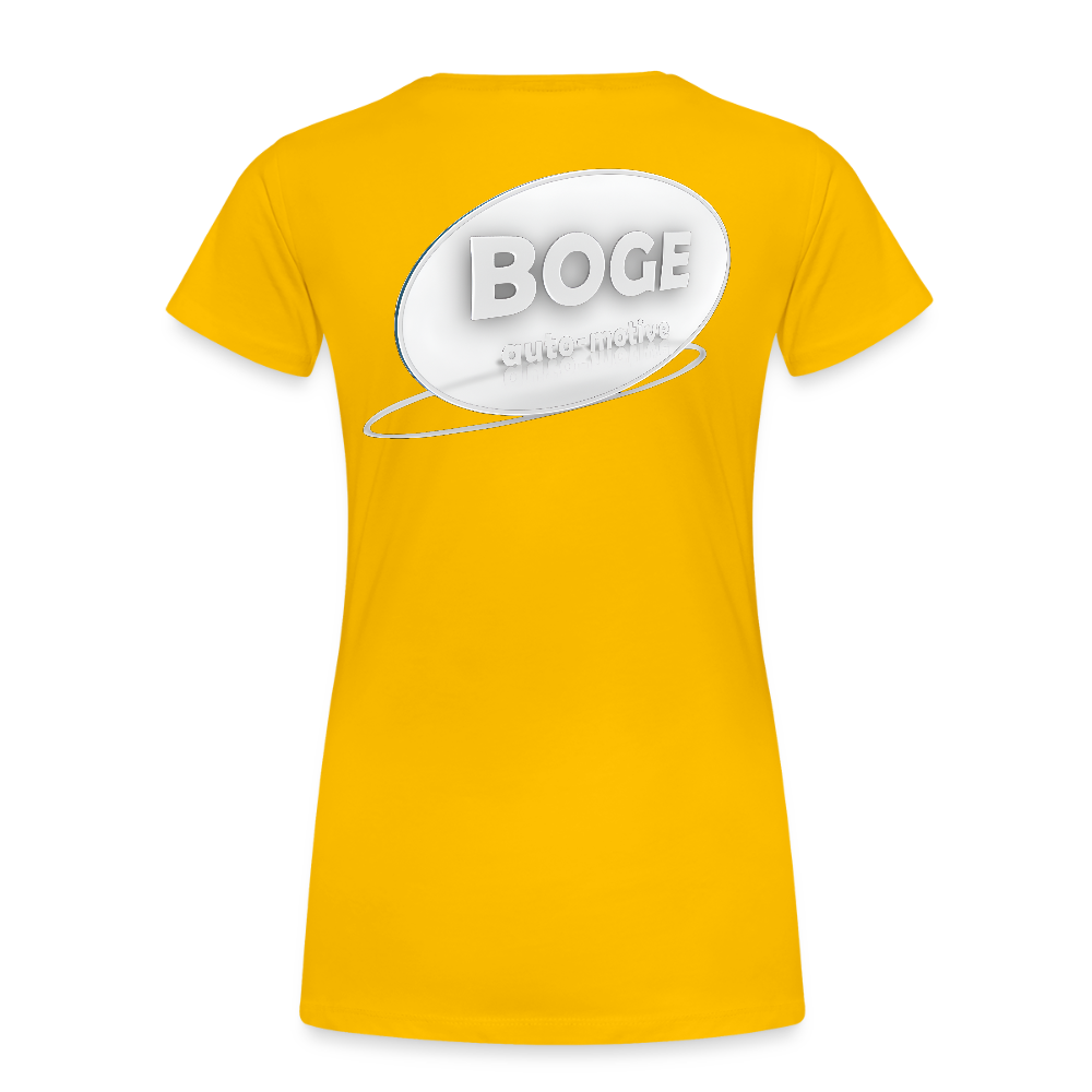 BOGE auto-motive wear – Organic Relaxed Woman T-Shirt Made in EU - sun yellow