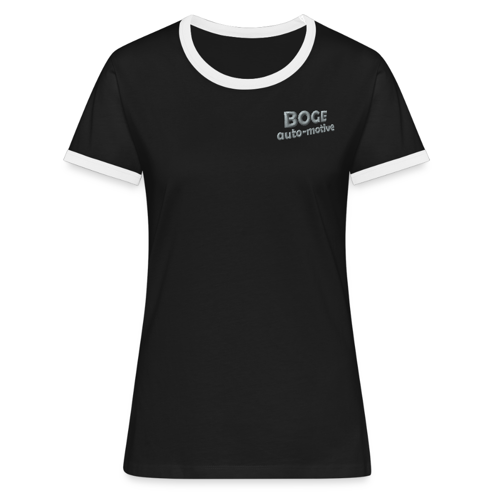 BOGE auto-motive wear – Woman Contrast T-Shirt - black/white