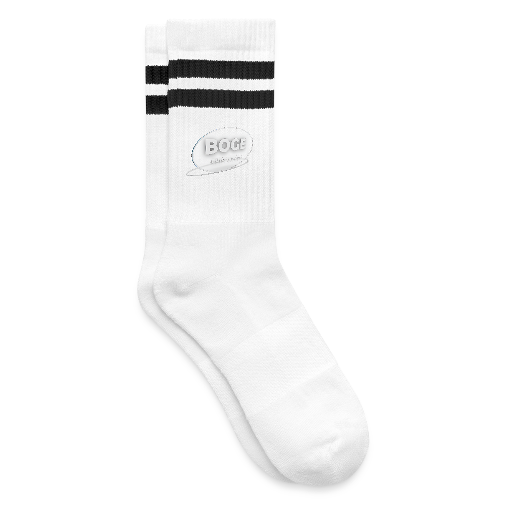 BOGE auto-motive wear -Striped tennis socks - white/black