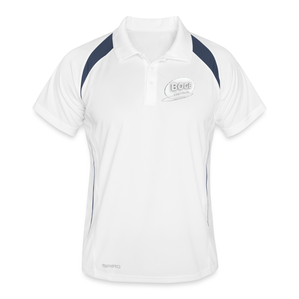 BOGE auto-motive wear - Man Polo breathable - white/navy