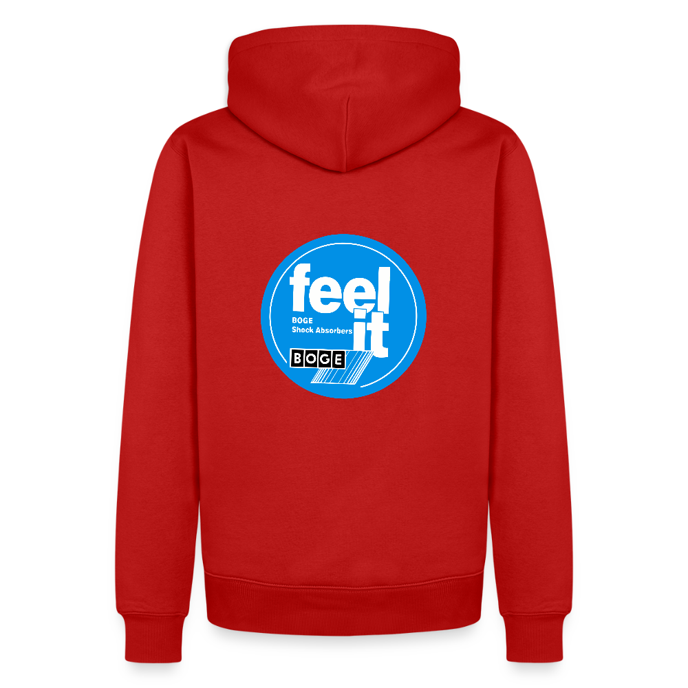 BOGE auto-motive wear  "Aumotisseurs" + "Feel it" RETRO Hoodie - red
