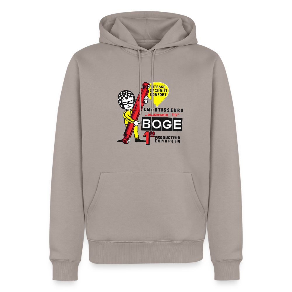 BOGE auto-motive wear  "Aumotisseurs" + "Feel it" RETRO Hoodie - taupe