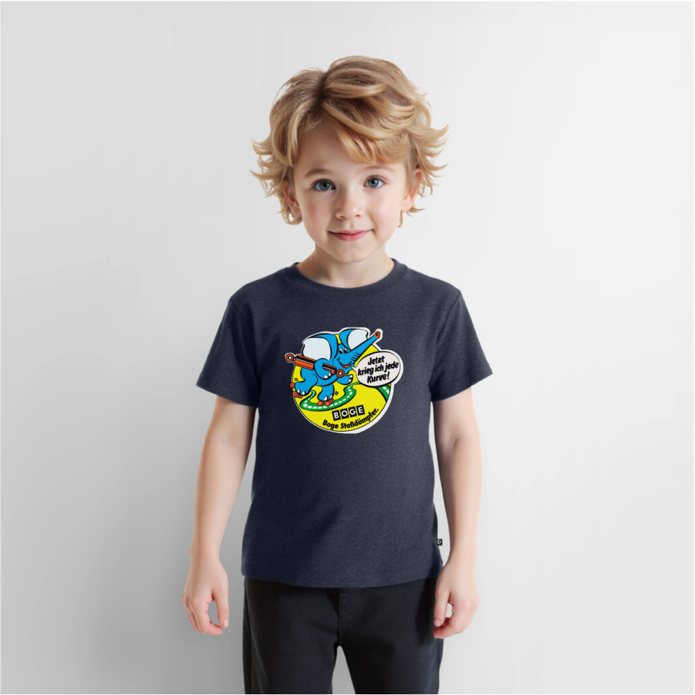 BOGE Auto-Motive – RETRO Jede Kurve - Kids' Premium T-Shirt - heather denim
