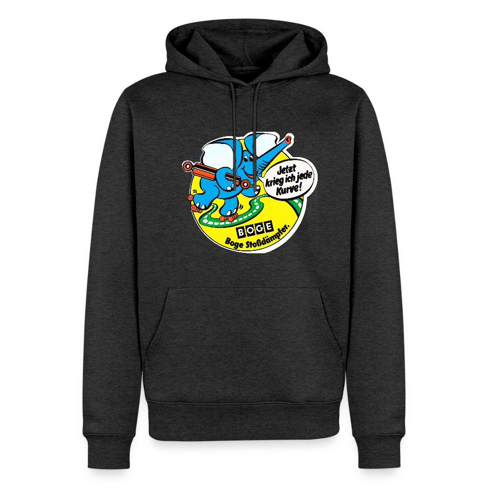 BOGE auto-motive wear - "Jetzt kriege ich jede Kurve" "Feel it" RETRO Men's Hoodie - heather anthracite