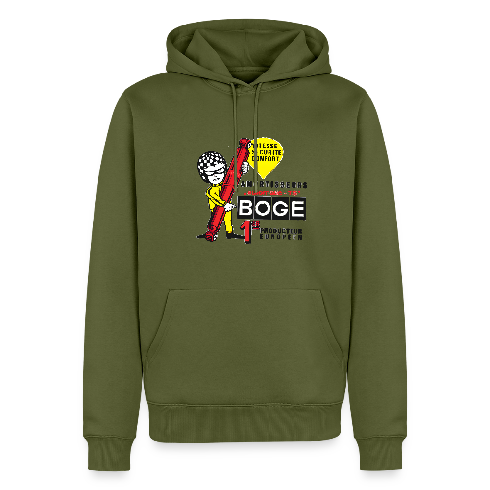 BOGE auto-motive wear  "Aumotisseurs" + "Feel it" RETRO Hoodie - khaki