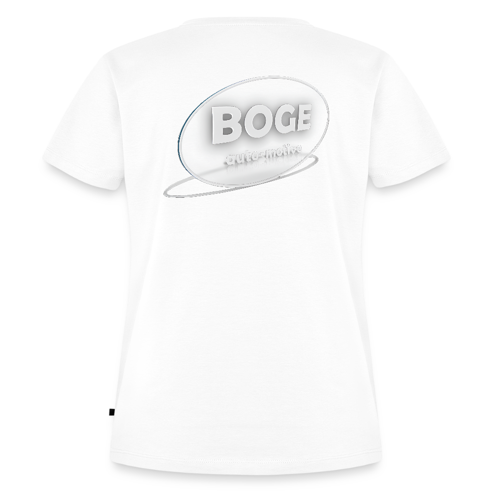 BOGE auto-motive wear – Organic Relaxed Woman T-Shirt Made in EU - white