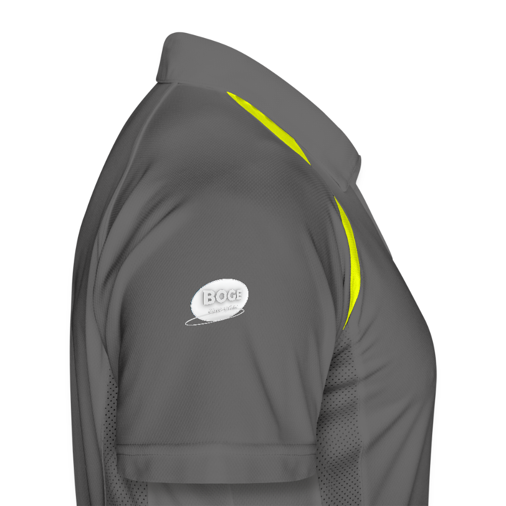 BOGE auto-motive wear - Man Polo breathable - grey/lime