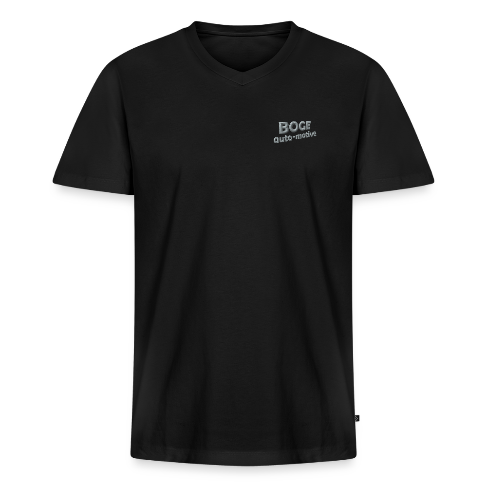 BOGE Auto-Motive – RETRO Powered by BOGE - Men's Organic V-Neck T-Shirt - black
