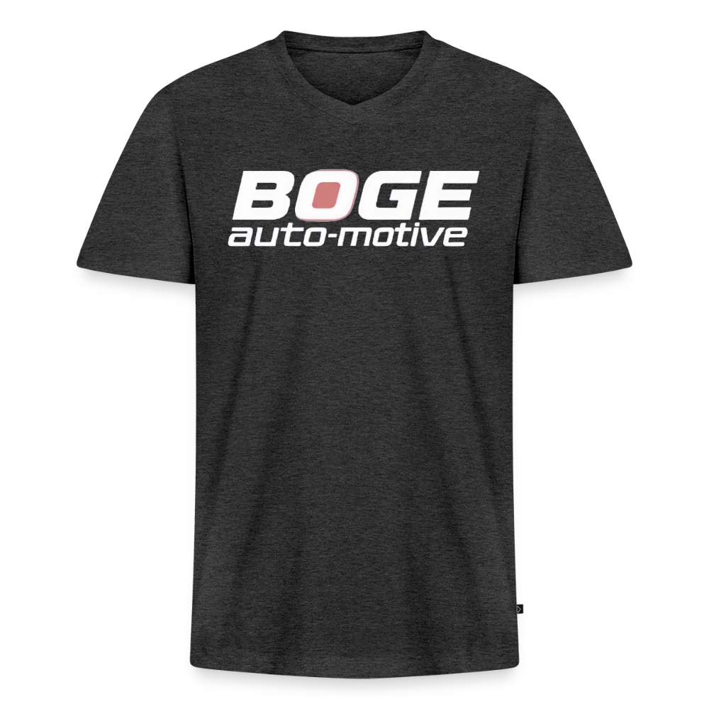 BOGE auto-motive wear - Get on Track  –Men's Organic V-Neck T-Shirt - heather anthracite