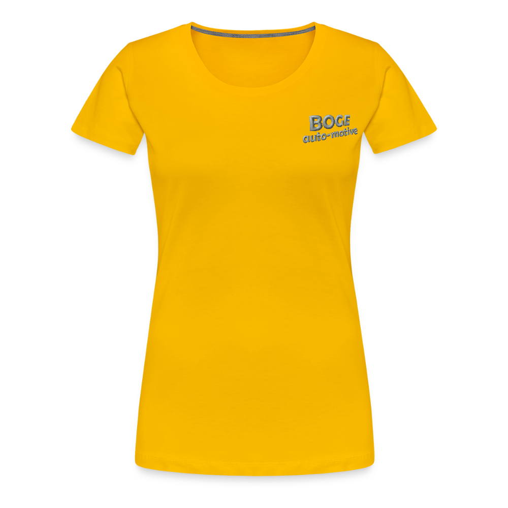 BOGE auto-motive wear – Organic Relaxed Woman T-Shirt Made in EU - sun yellow