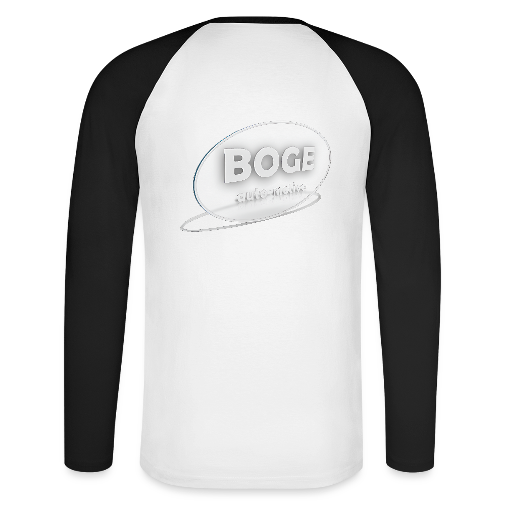 BOGE auto-motive wear - Man Baseballshirt longsleeve - white/black