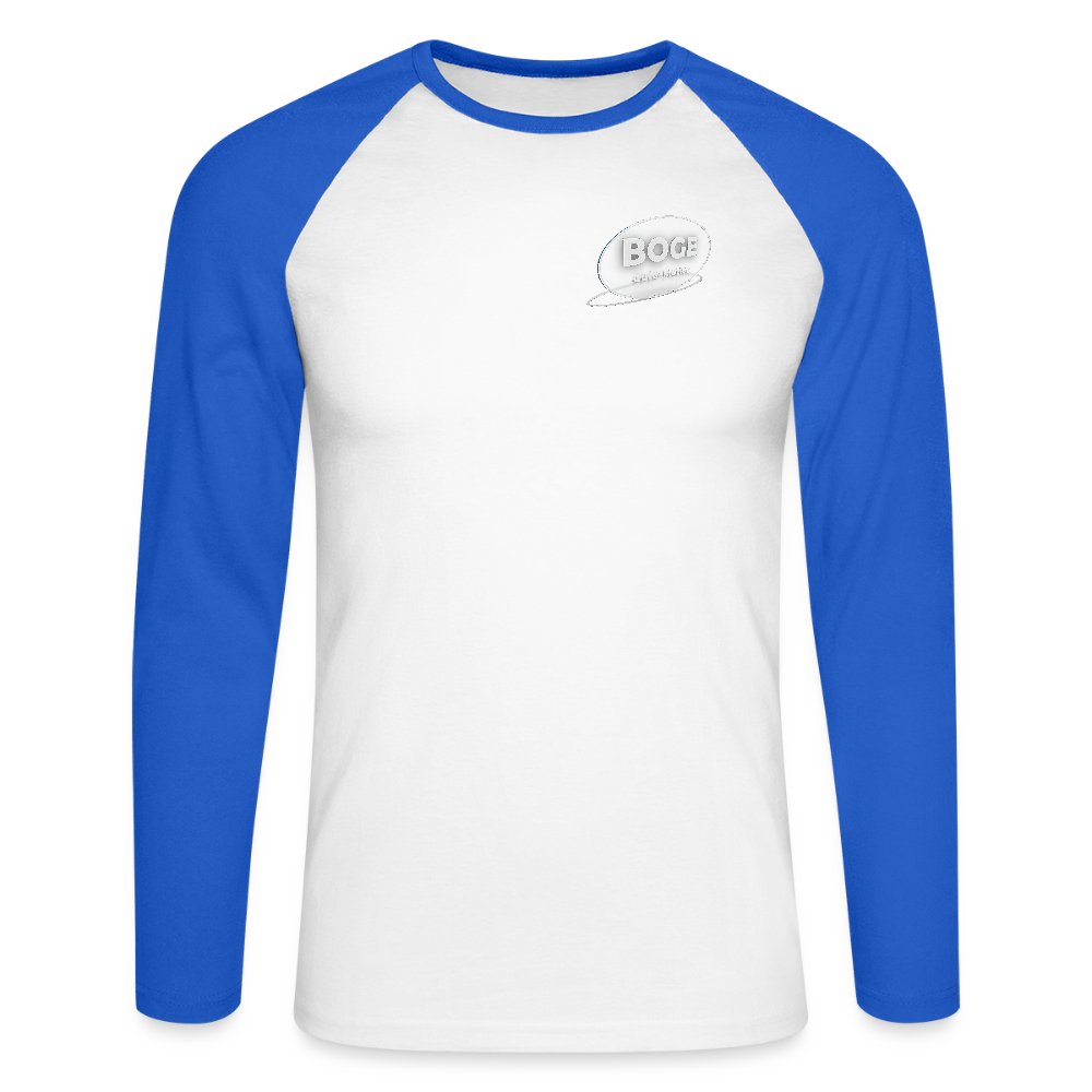 BOGE auto-motive wear - Man Baseballshirt longsleeve - white/royal blue