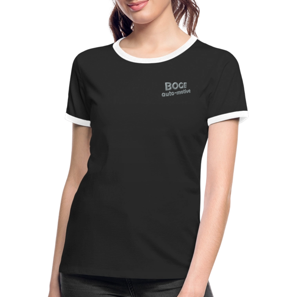 BOGE auto-motive wear – Woman Contrast T-Shirt - black/white