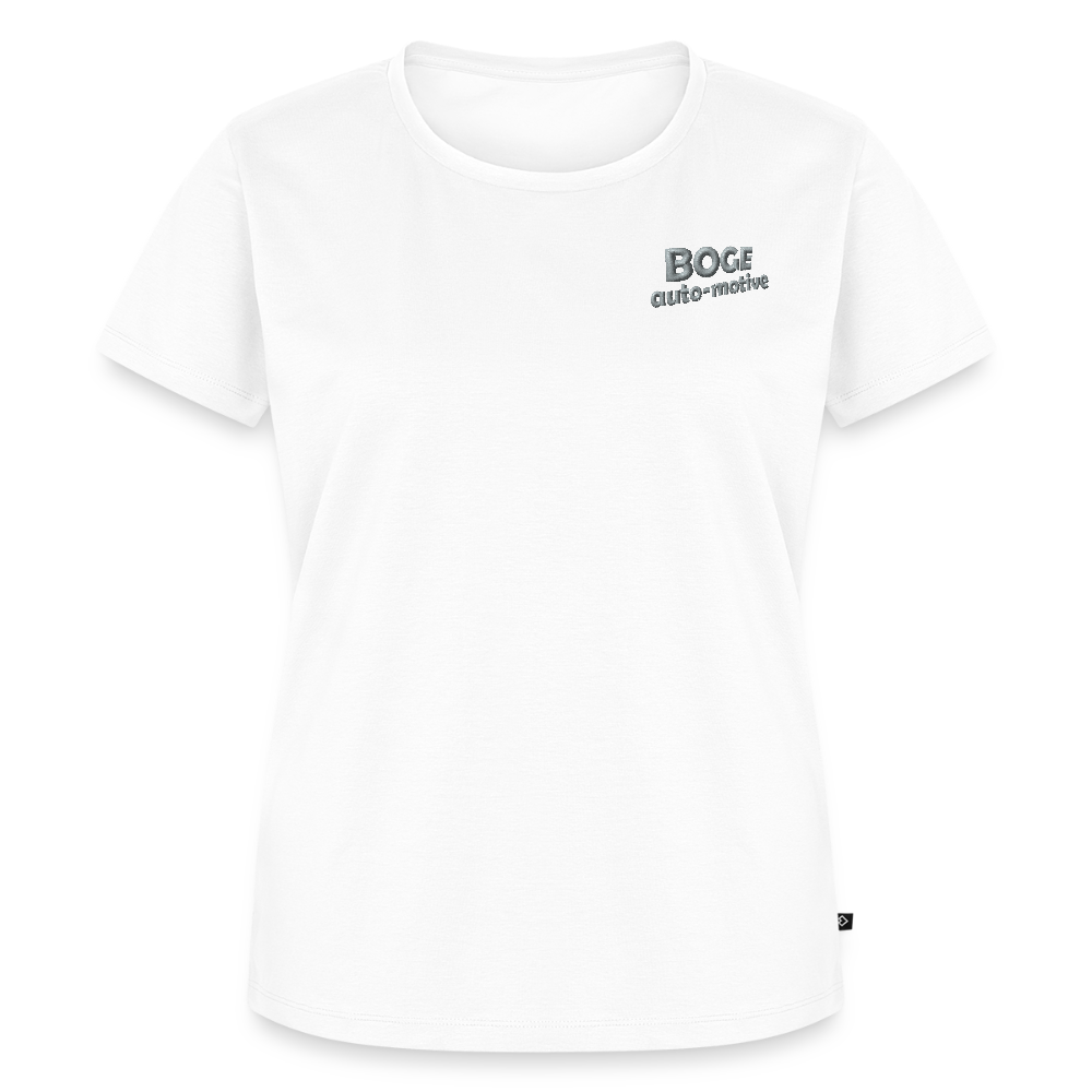 BOGE auto-motive wear – Organic Relaxed Woman T-Shirt Made in EU - white