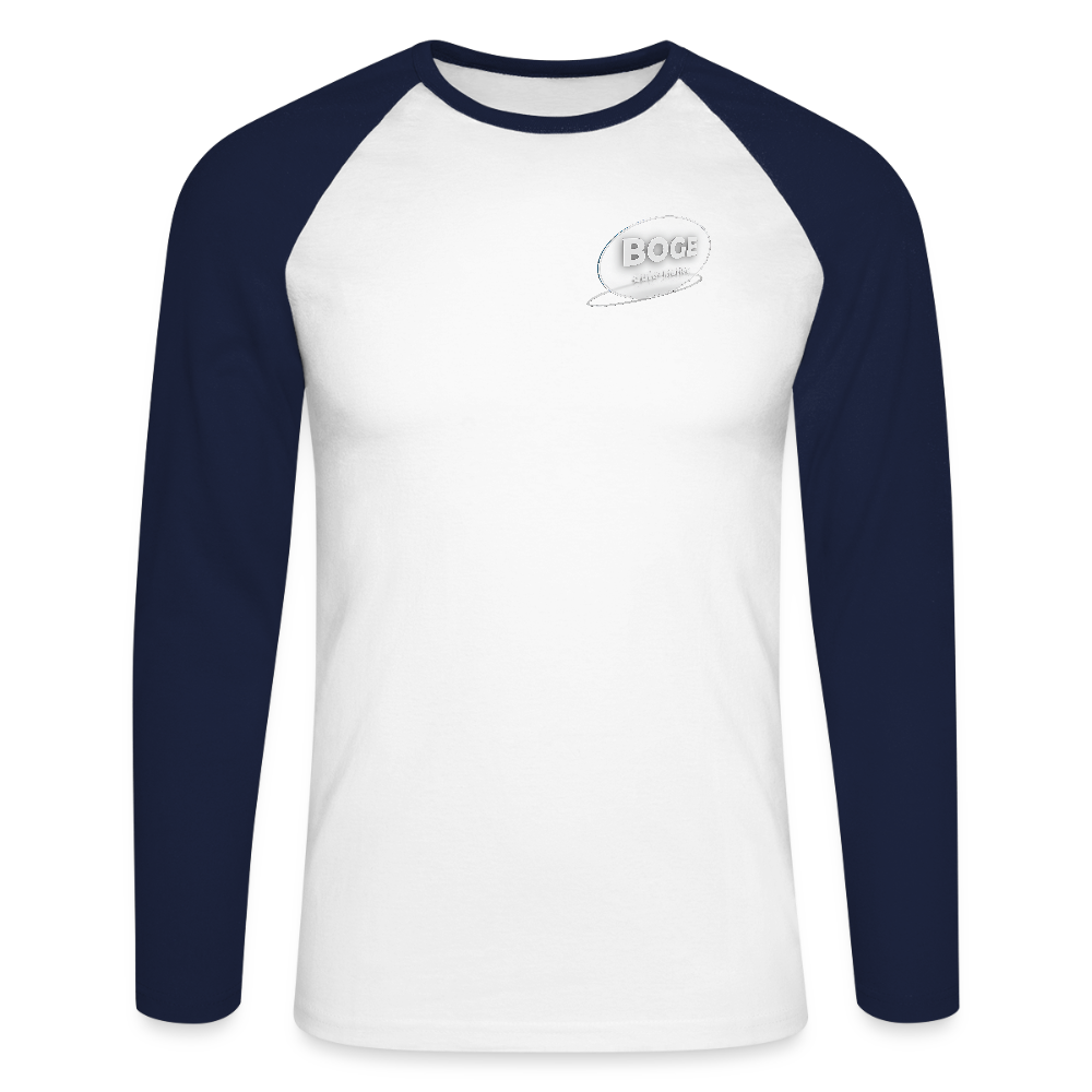 BOGE auto-motive wear - Man Baseballshirt longsleeve - white/navy