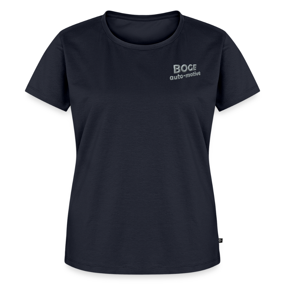 BOGE auto-motive wear – Organic Relaxed Woman T-Shirt Made in EU - navy