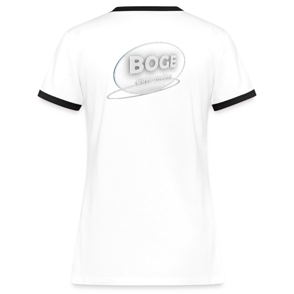 BOGE auto-motive wear – Woman Contrast T-Shirt - white/black
