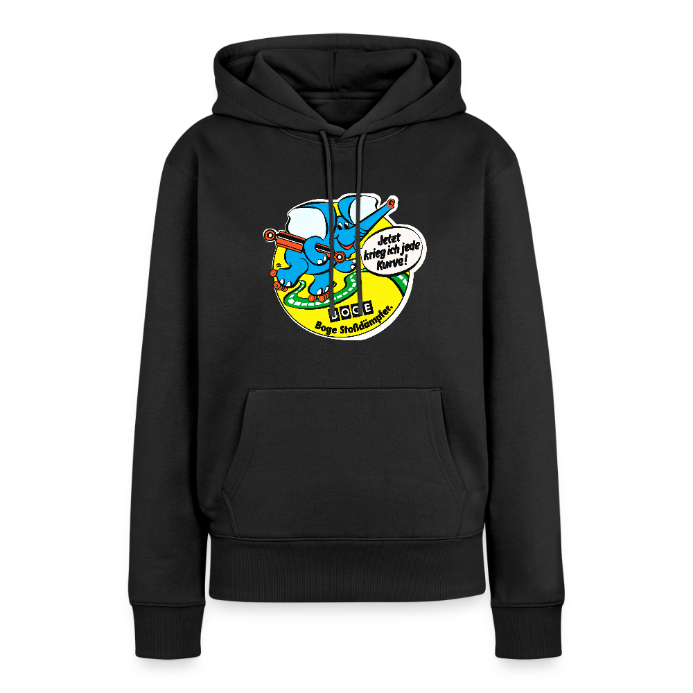 BOGE auto-motive wear – "Jetzt kriege ich jede Kurve" - " Feel it" RETRO WomanHoodie - black