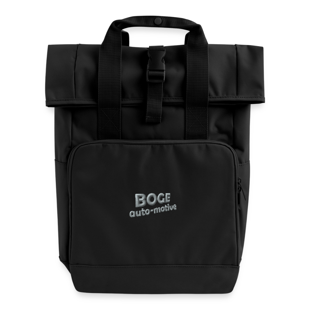 BOGE auto-motive wear – Rolltop Rucksack with two handles - black