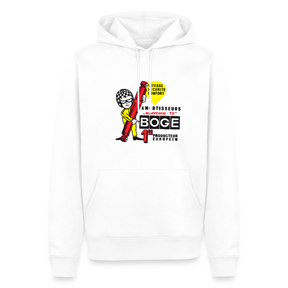 BOGE auto-motive wear  "Aumotisseurs" + "Feel it" RETRO Hoodie - white