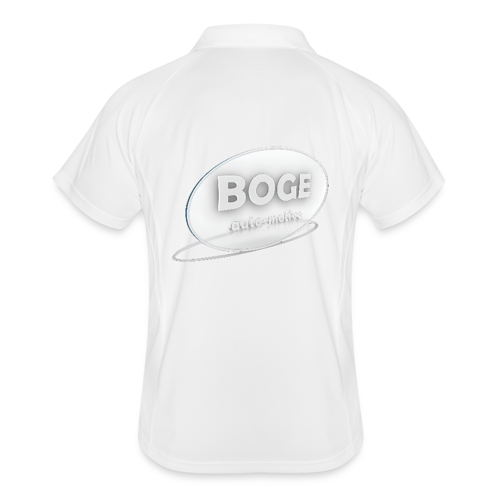 BOGE auto-motive wear - Man Polo breathable - white/red
