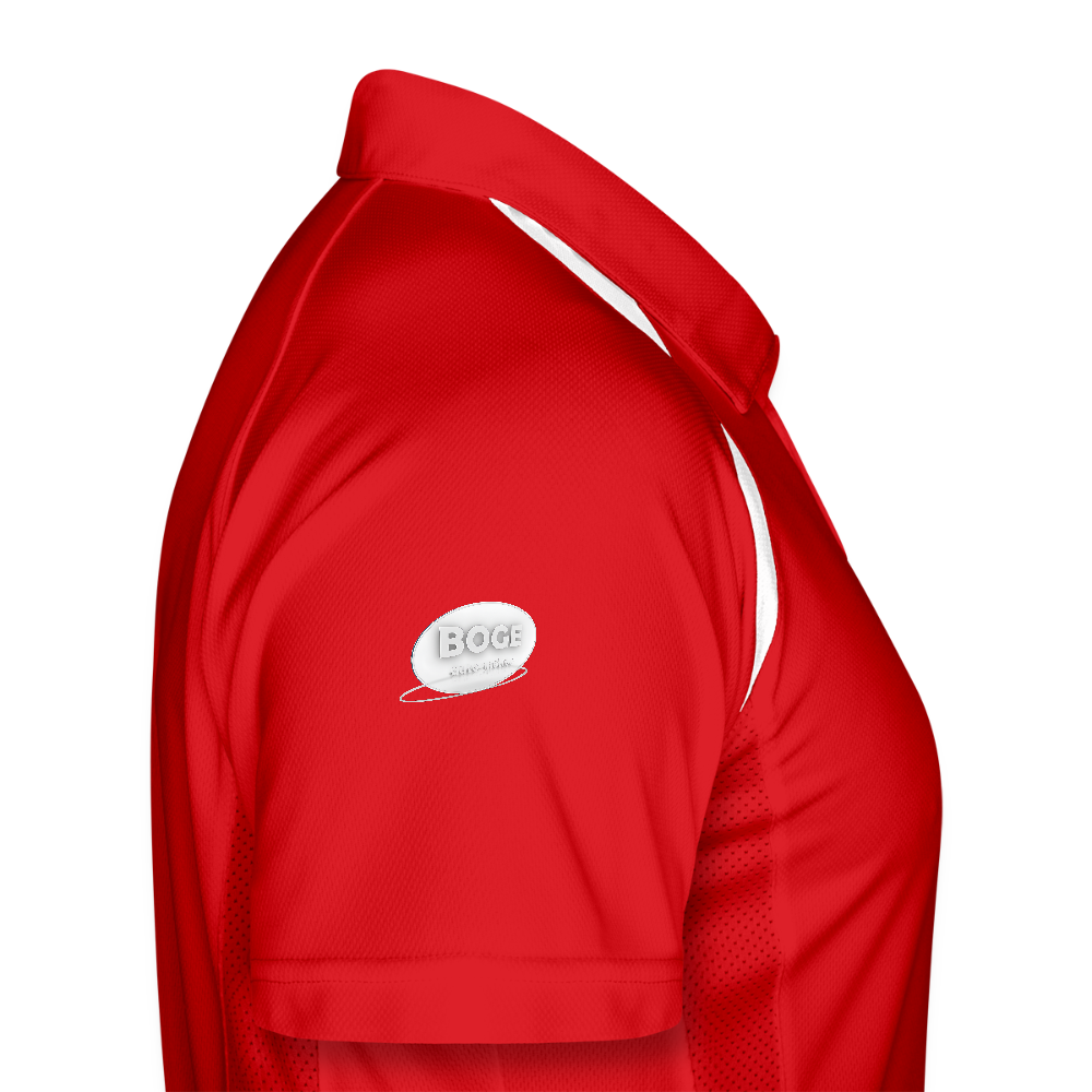 BOGE auto-motive wear - Man Polo breathable - red/white