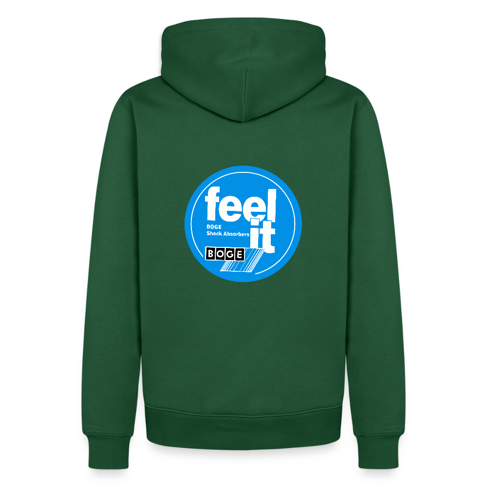 BOGE auto-motive wear  "Aumotisseurs" + "Feel it" RETRO Hoodie - bottle green