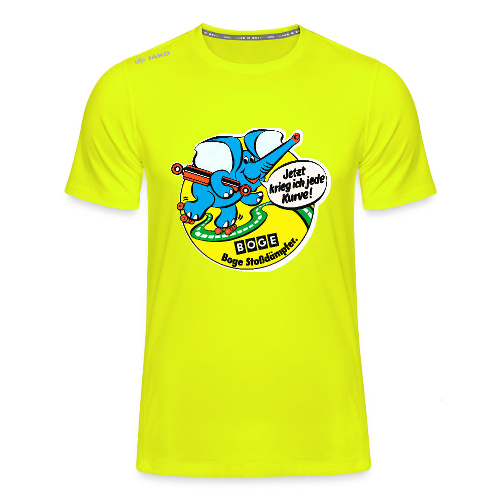 BOGE auto-motive – RETRO Jede Kurve - JAKO Teenager's T-Shirt Run 2.0 - neon yellow