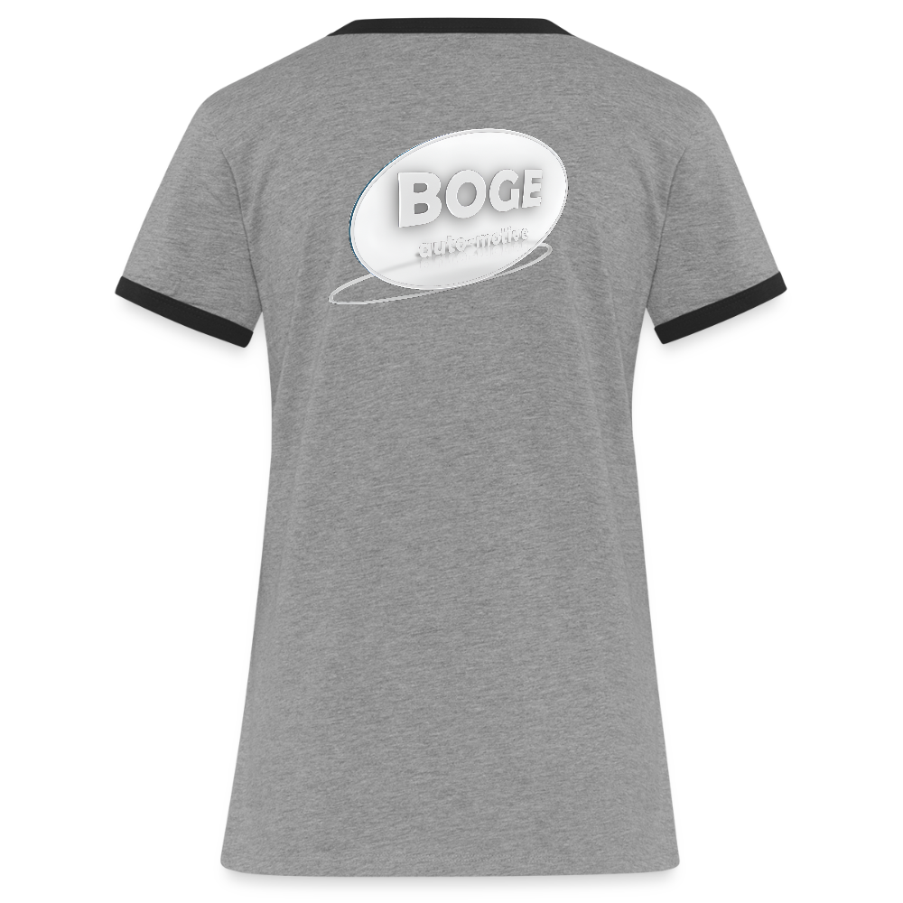 BOGE auto-motive wear – Woman Contrast T-Shirt - heather grey/black