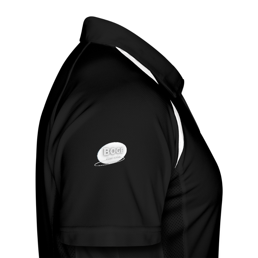 BOGE auto-motive wear - Man Polo breathable - black/white