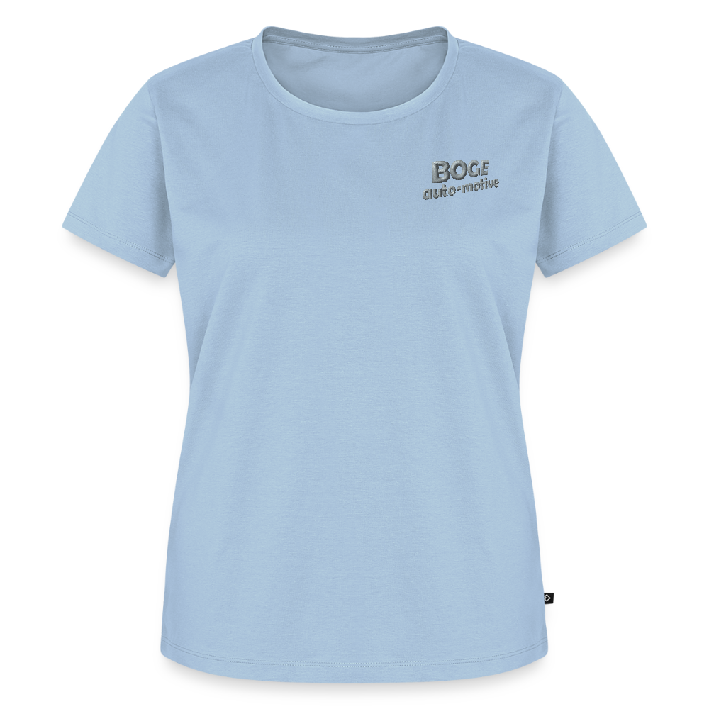 BOGE auto-motive wear – Organic Relaxed Woman T-Shirt Made in EU - light blue