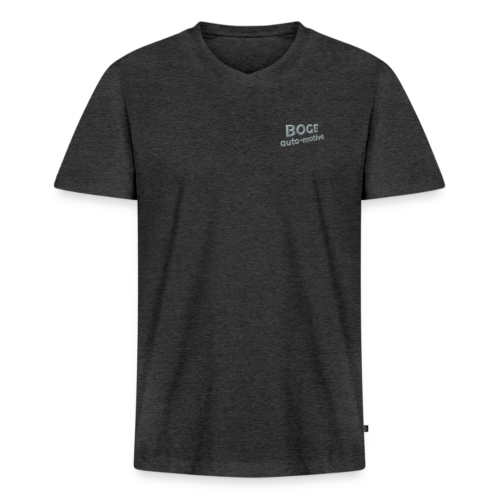 BOGE Auto-Motive – RETRO Powered by BOGE - Men's Organic V-Neck T-Shirt - heather anthracite