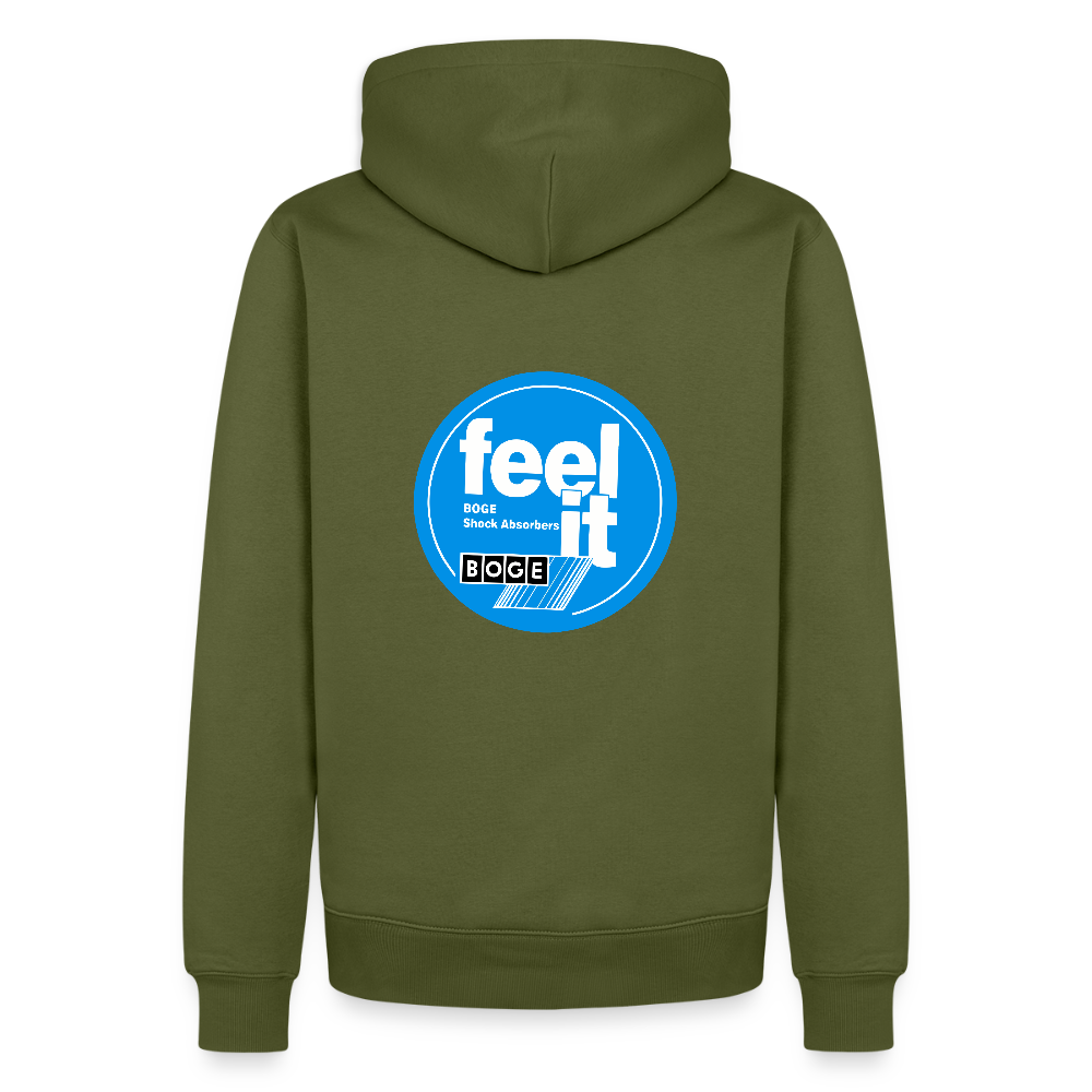 BOGE auto-motive wear  "Aumotisseurs" + "Feel it" RETRO Hoodie - khaki