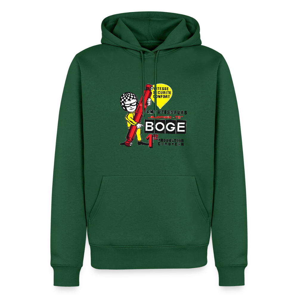 BOGE auto-motive wear  "Aumotisseurs" + "Feel it" RETRO Hoodie - bottle green