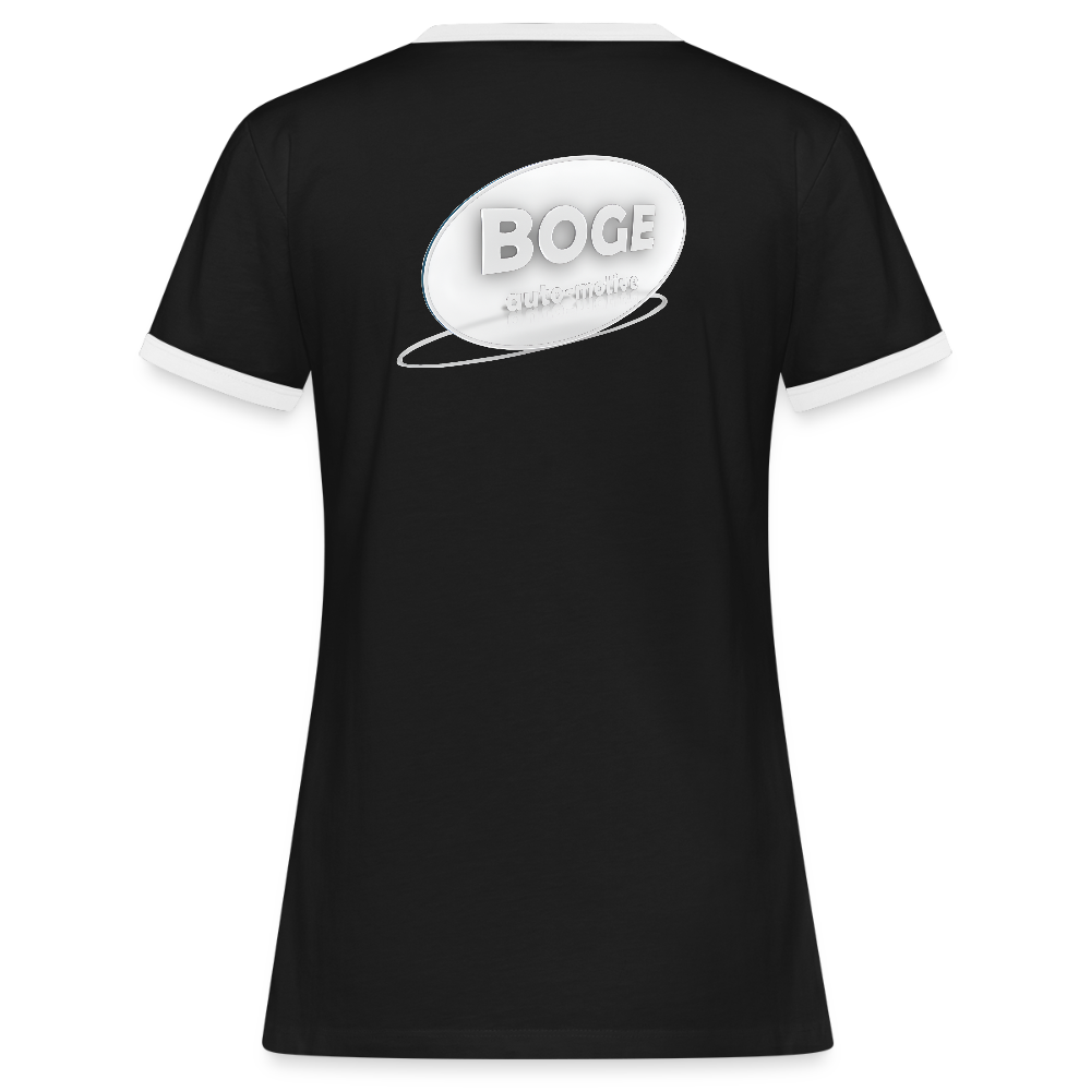 BOGE auto-motive wear – Woman Contrast T-Shirt - black/white