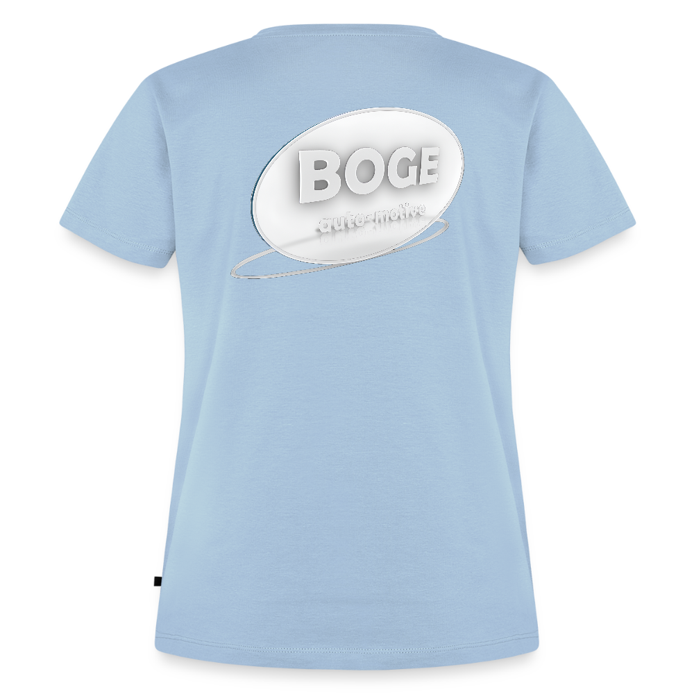 BOGE auto-motive wear – Organic Relaxed Woman T-Shirt Made in EU - light blue