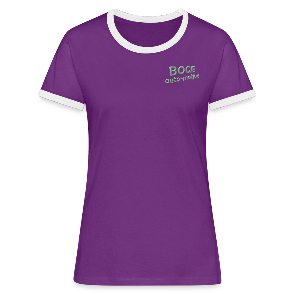BOGE auto-motive wear – Woman Contrast T-Shirt - purple/white