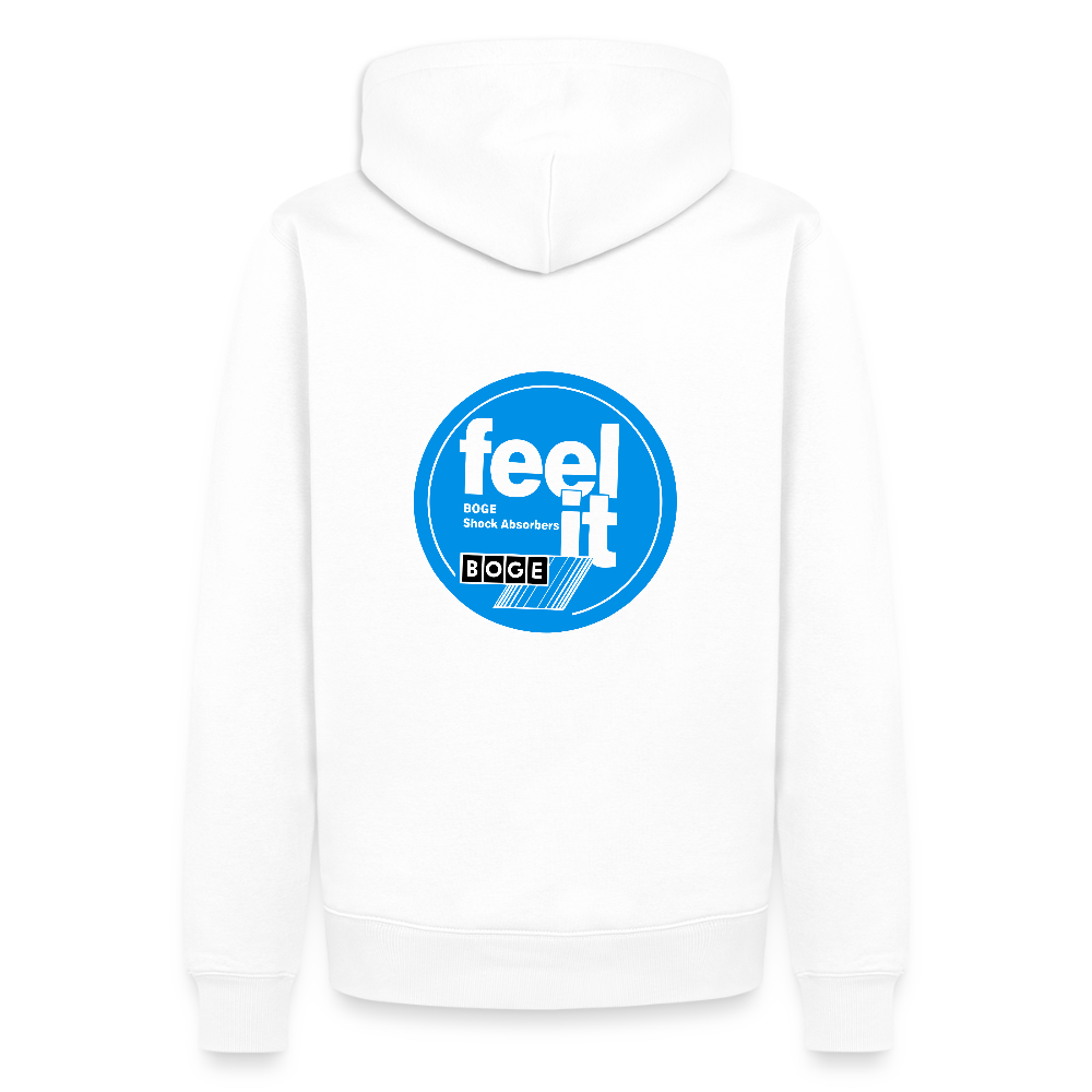 BOGE auto-motive wear  "Aumotisseurs" + "Feel it" RETRO Hoodie - white